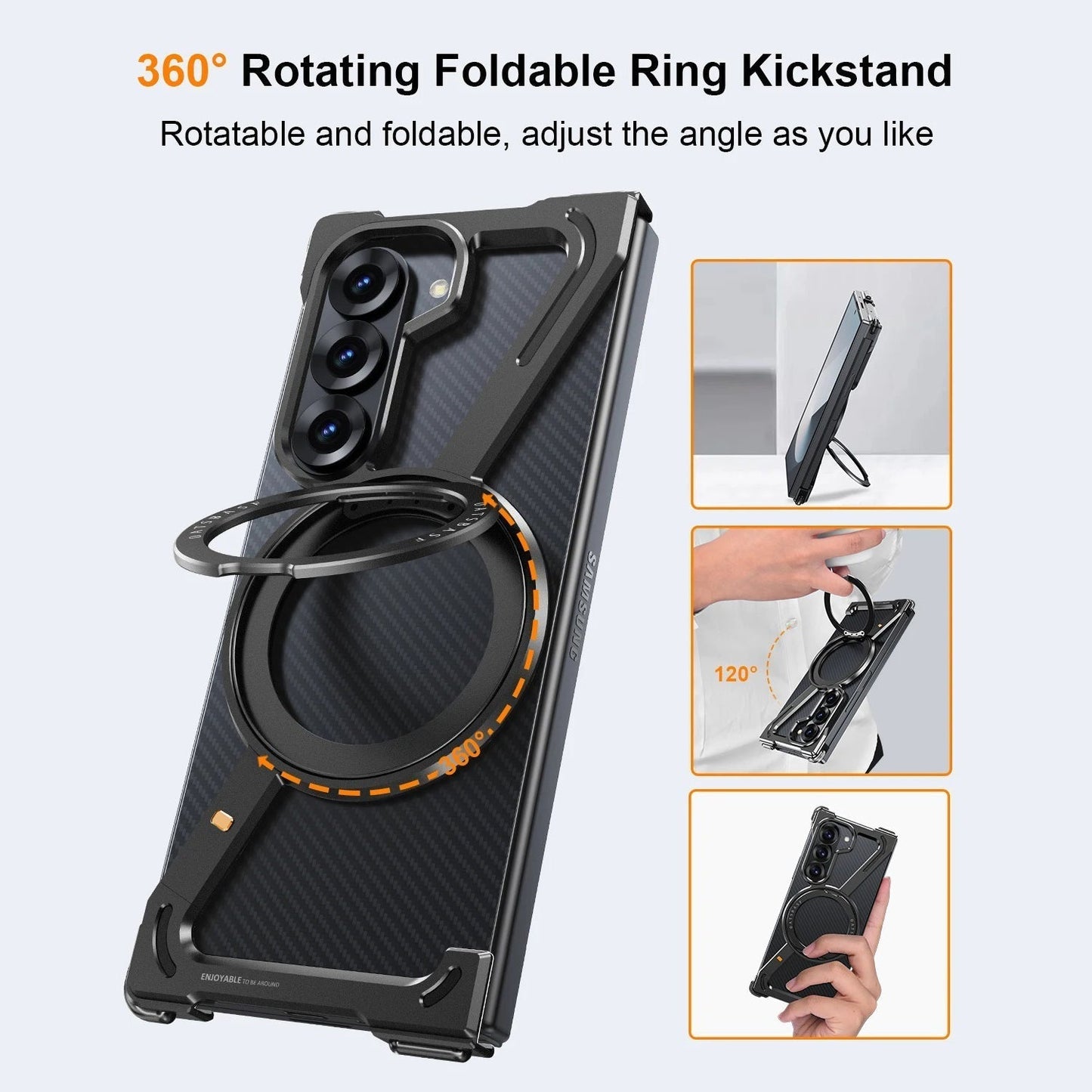 Metal Z-Shape Frameless Casefor Galaxy Fold
