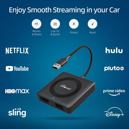 Ottocast Tbox UHD – Wireless Android Auto & CarPlay AI Box with 4K Output