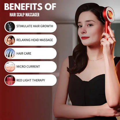 ReviveScalp™ Therapy Comb | 3-in-1 Red Light Hair Oil Infusion Massager