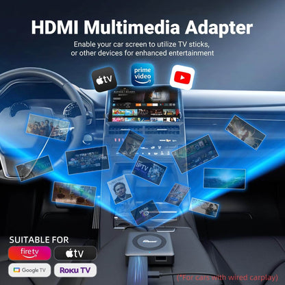 Ottocast Tbox UHD – Wireless Android Auto & CarPlay AI Box with 4K Output