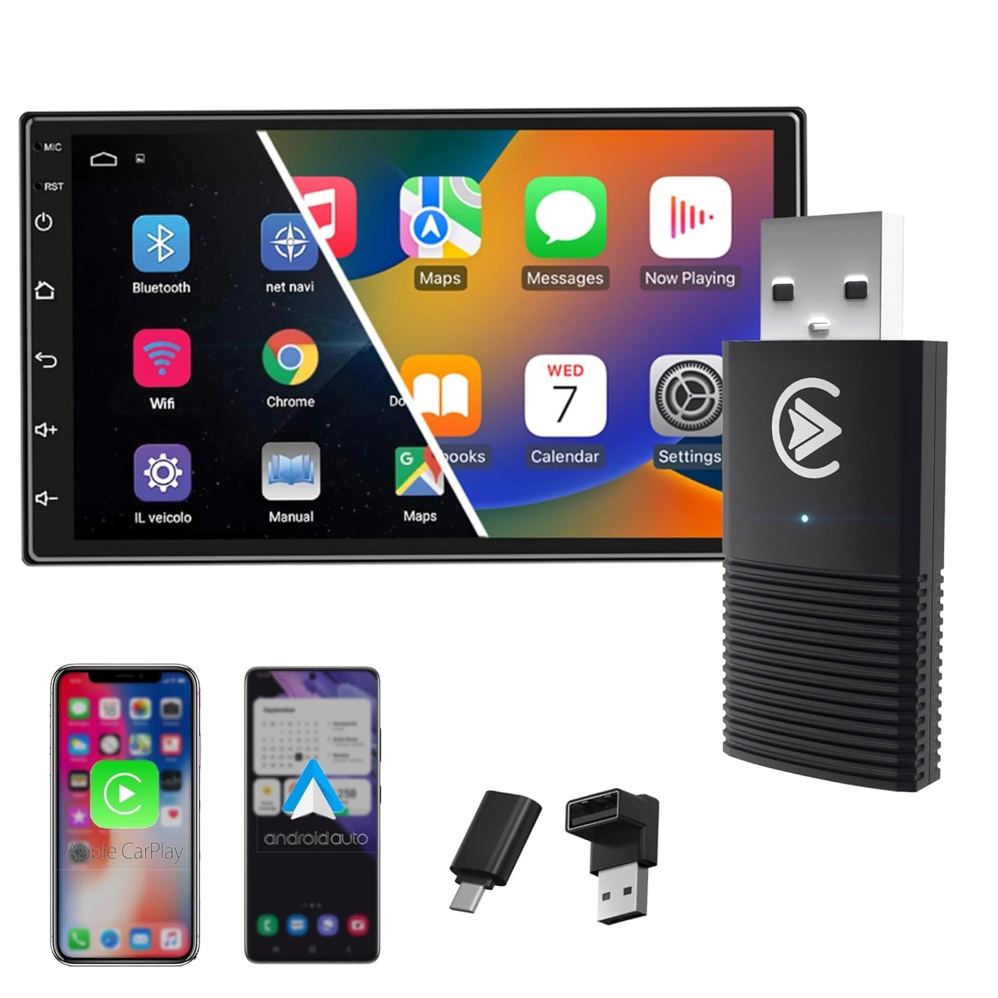 Ottcast™ Wireless Carplay/Android Auto 2-in-1 Adapter