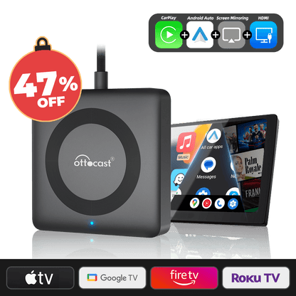 Ottocast Tbox UHD – Wireless Android Auto & CarPlay AI Box with 4K Output