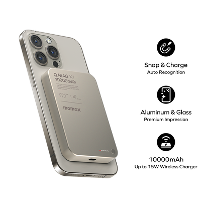 QMag Qi2 Magnetic Wireless Power Bank 10,000mAH IOS/Android
