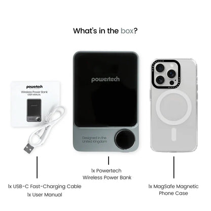 Powertech Qi2 Magnetic Wireless Power Bank with LED Display | IOS/Android