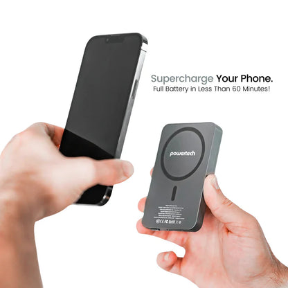 Powertech Qi2 Magnetic Wireless Power Bank with LED Display | IOS/Android