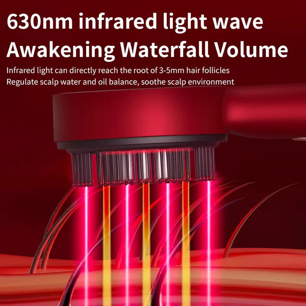 ReviveScalp™ Therapy Comb | 3-in-1 Red Light Hair Oil Infusion Massager