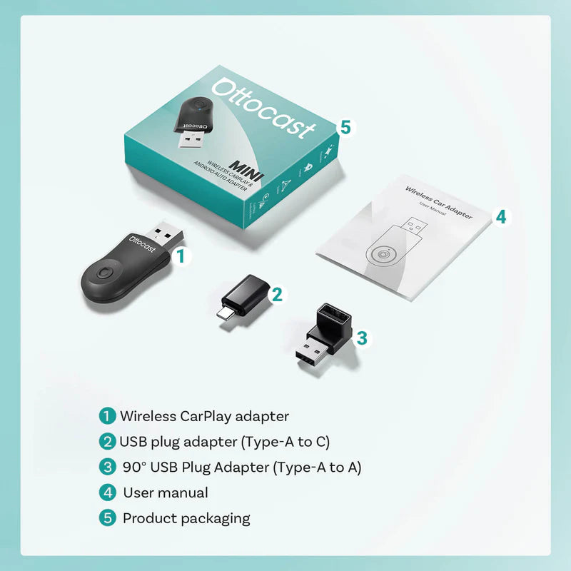 Ottcast™ Wireless Carplay/Android Auto 2-in-1 Adapter